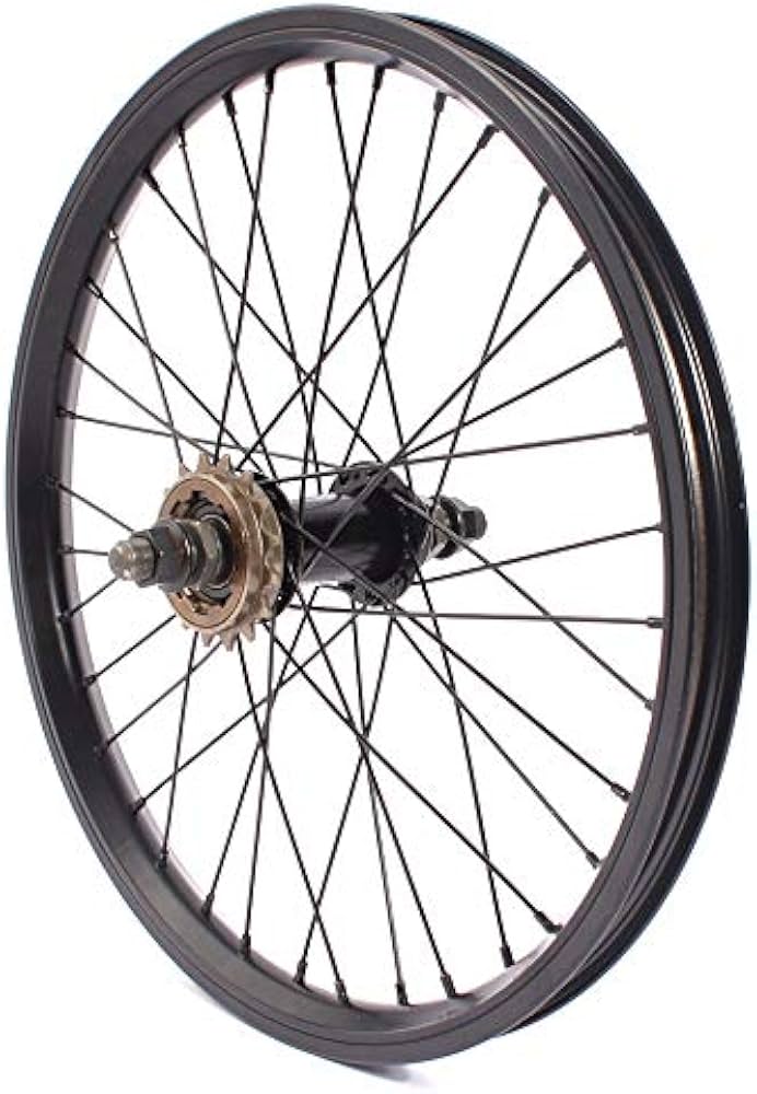 Amazon.com : KHE 18 Inch BMX Rear Wheel 14 mm Black Anodised