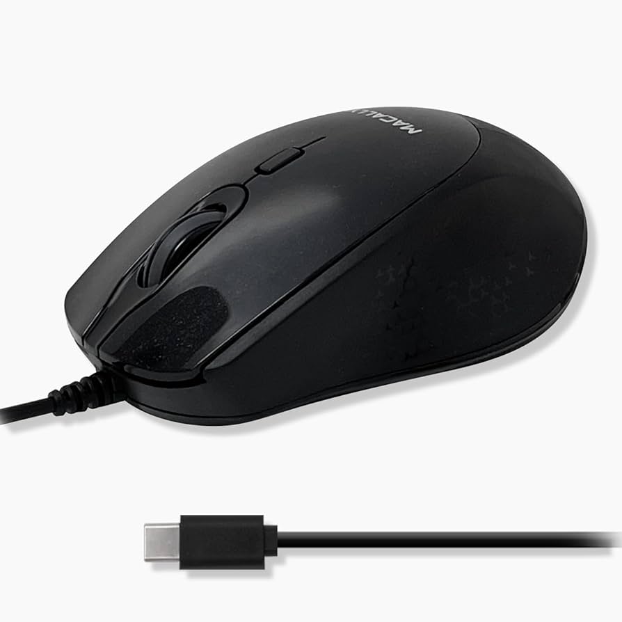 Amazon.com: Macally USB C Mouse Wired - Precise, Comfortable, and