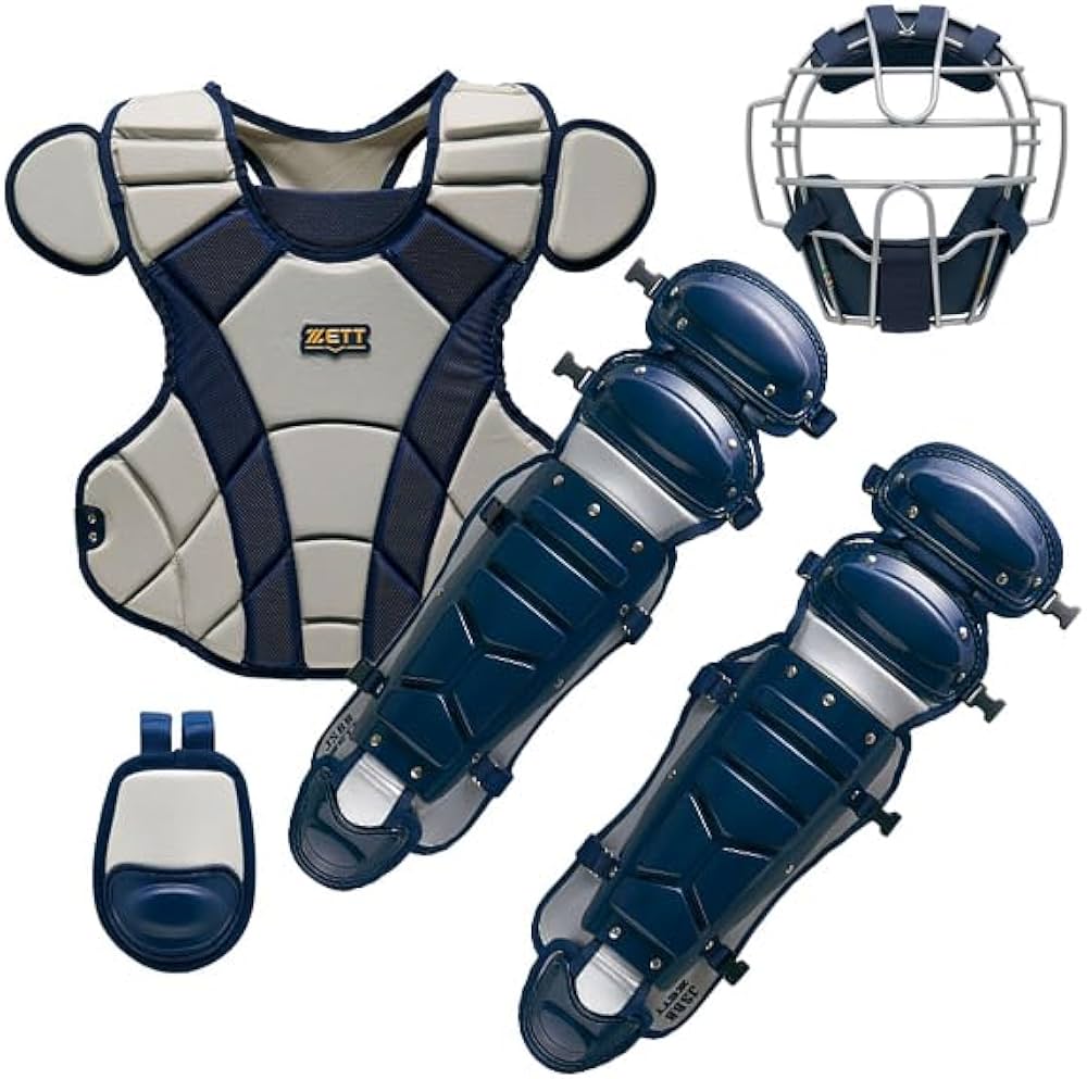 Amazon | 野球 ゼット 限定 キャッチャー防具 4点セット 軟式 一般