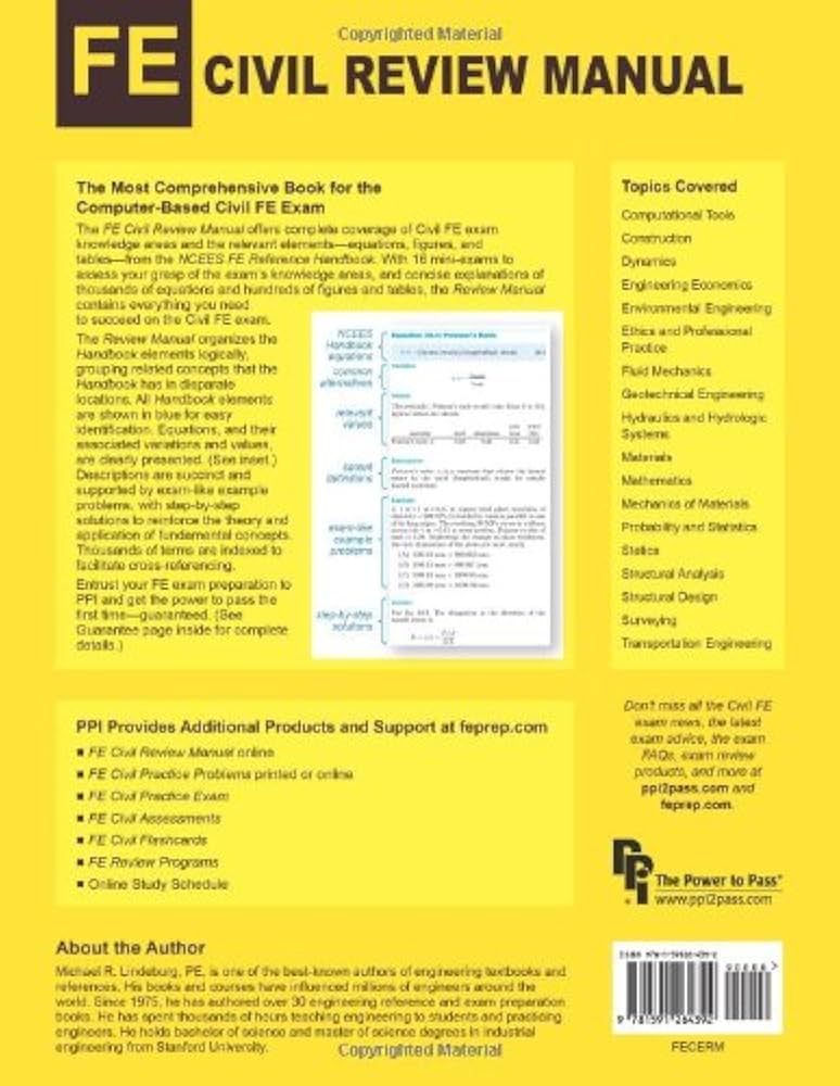FE Civil Review Manual: Lindeburg, Michael R.: 9781591264392