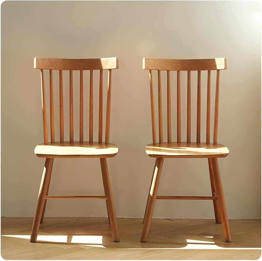Amazon｜ダイニングチェア 2脚セット 木製ウィンザーチェア 人間工学