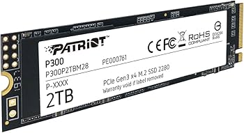 Amazon | Patriot Memory P300 2TB M.2 SSD 2280 NVMe PCIe Gen 3x4