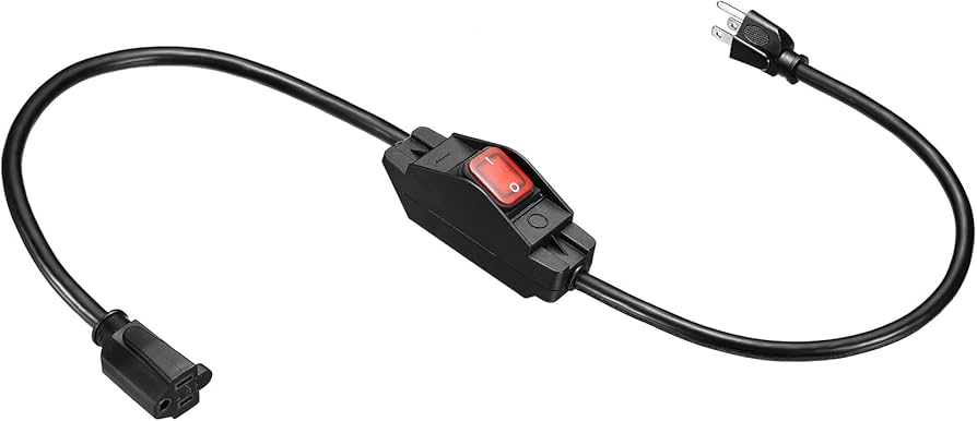 Amazon.co.jp: PATIKIL 長さ90cm 屋外 延長コード 防水スイッチ付き 3