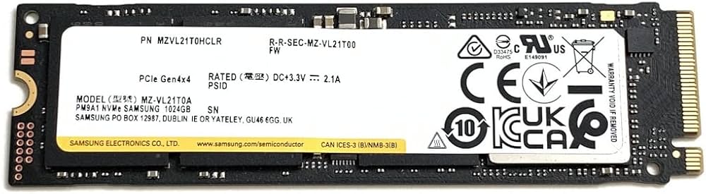 Amazon | サムスン SSD 1TB PM9A1 NVMe PCIe 4.0 MZVL21T0HCLR