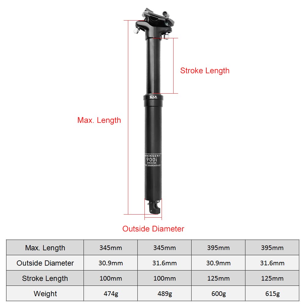 Amazon | Mtbドロッパーシートポスト,30.9mm / 31.6mmマウンテンバイク