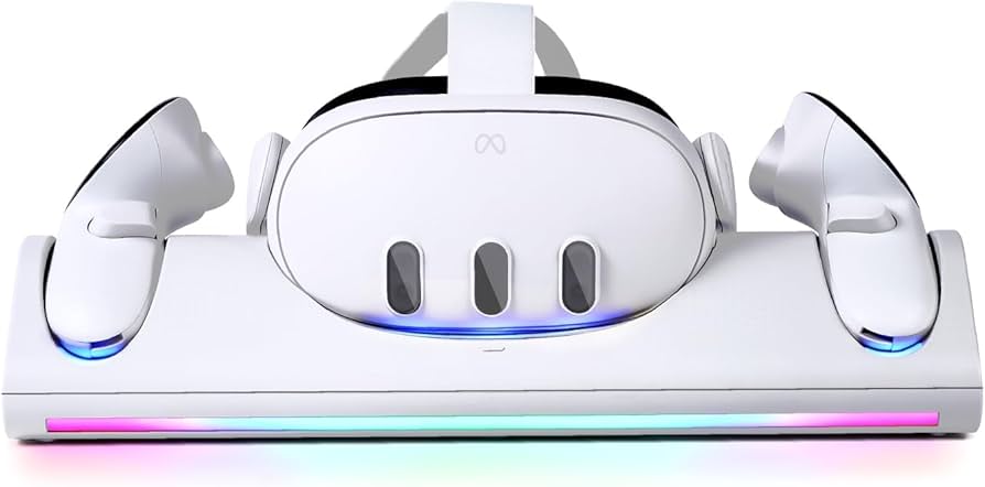 Amazon.co.jp: 【Meta Quest3専用】置くだけ VR充電スタンド3 ドック