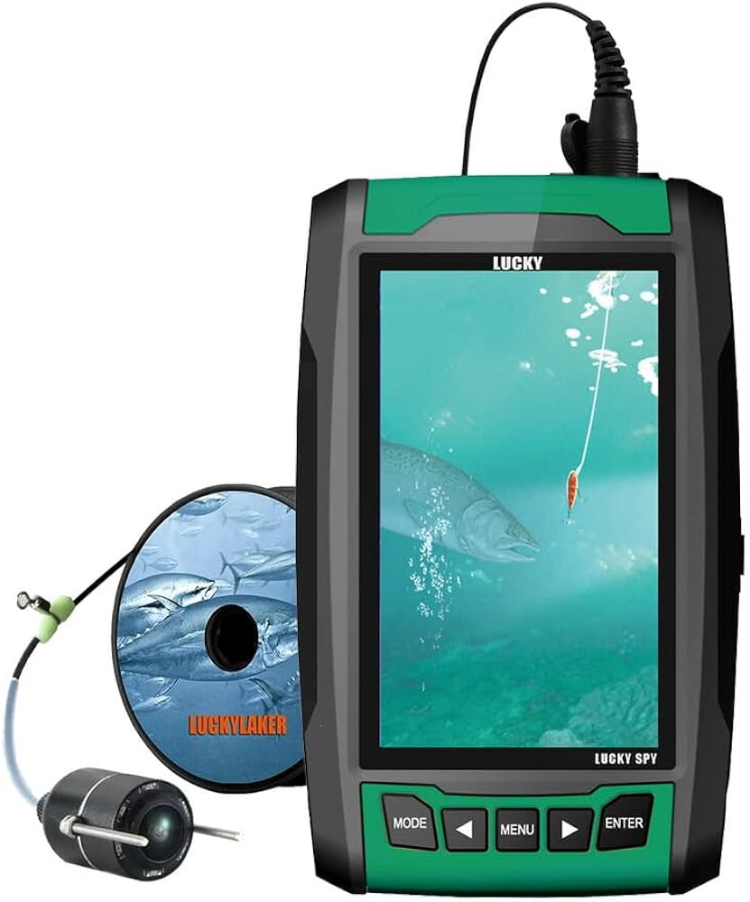 Amazon | LUCKYLAKER 水中カメラ 魚群探知機 ポータブル 魚探 赤外線