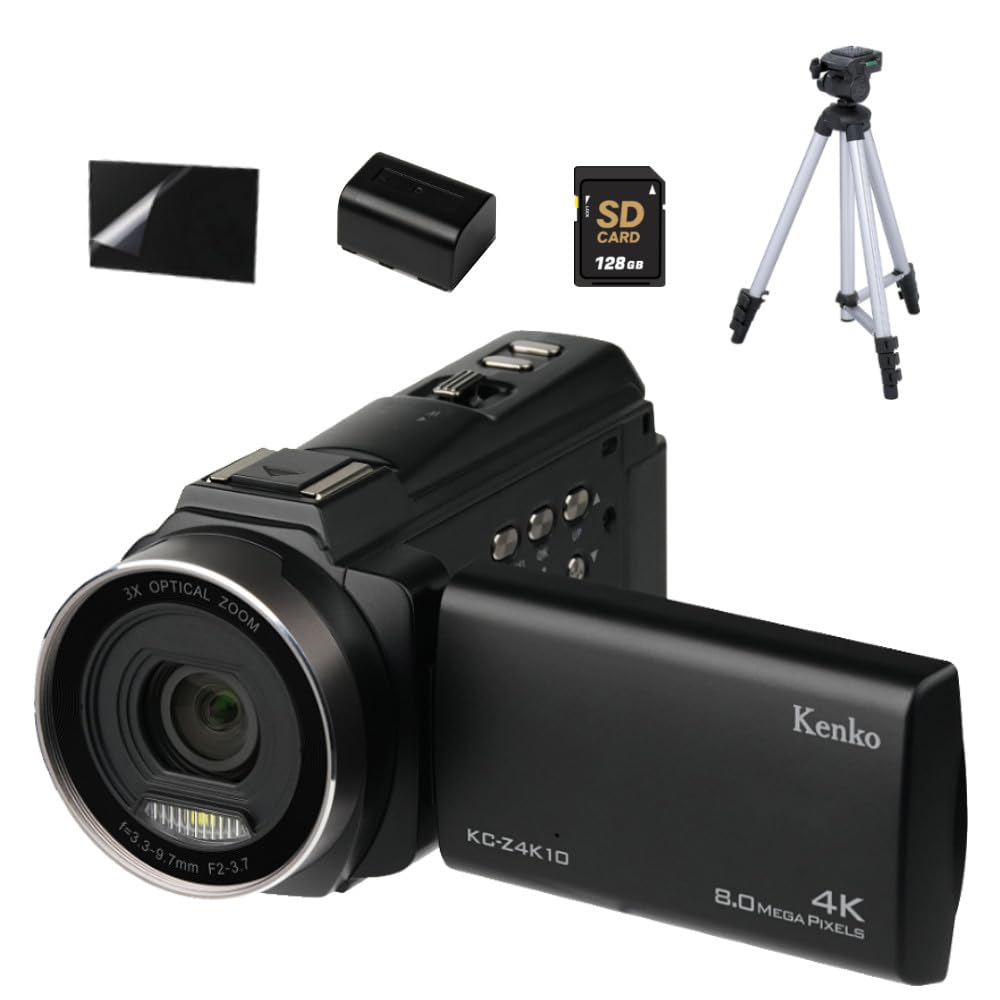 Amazon | ケンコー ビデオカメラ 4K KC-Z4K10 光学3倍ズーム＆フィルム