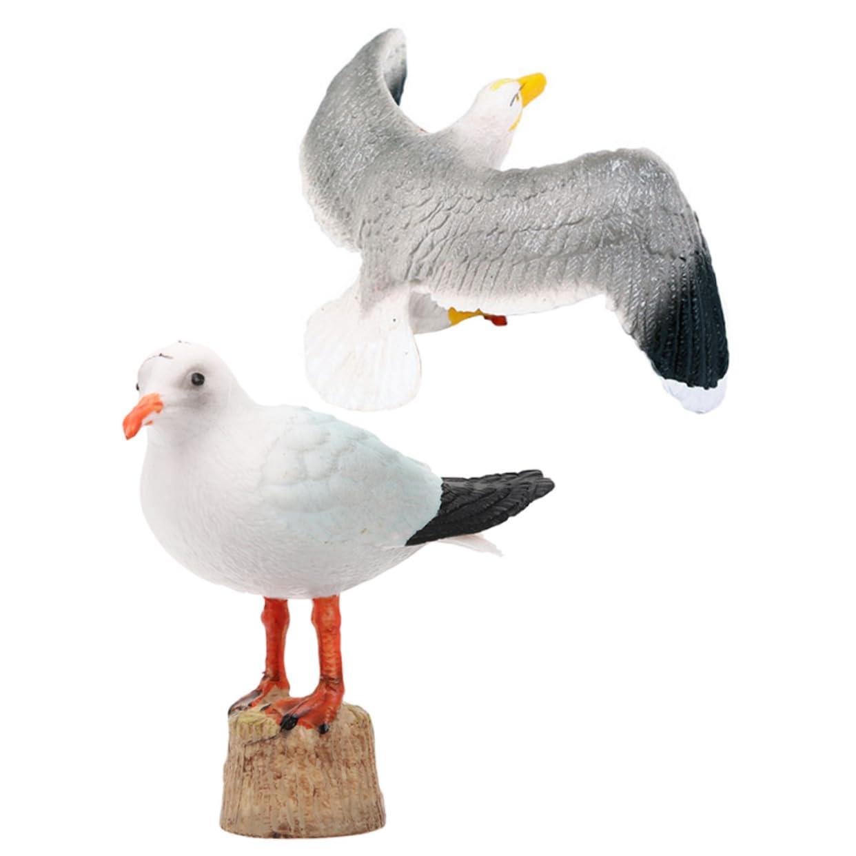 Amazon.co.jp: GOOHOCHY 2個カモメの像 チュア鳥の装飾 置物 盆栽