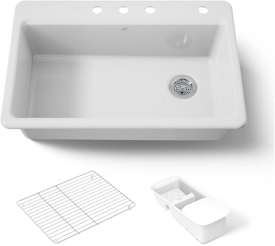 KOHLER Riverby Sink Single Sr 4-Hole - Amazon.com