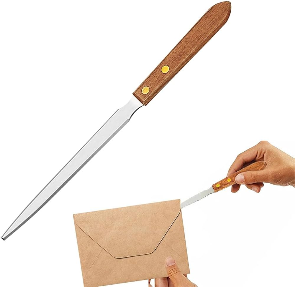Amazon | 木製ドハンドルレターオープナー ステンレスペーパーナイフ