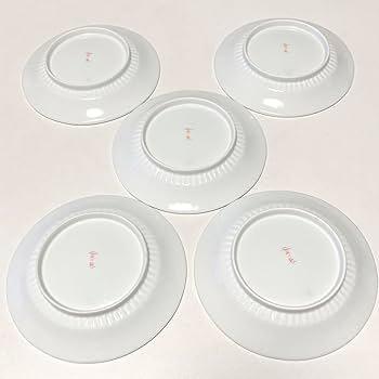 Amazon.co.jp: 深川製磁 金襴草花 青磁中皿 金彩 和皿揃え 5枚セット