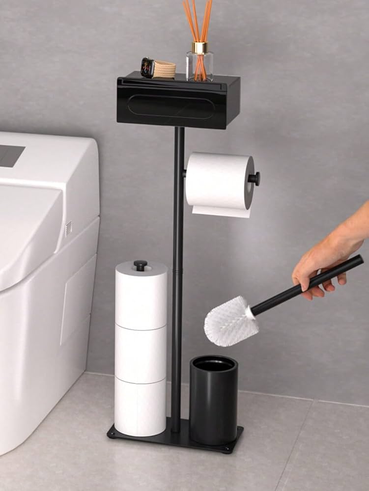 Amazon | トイレットペーパー ホルダー スタンド 置き型ペーパー