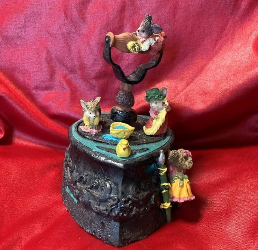 Amazon.co.jp: 動作OKエネスコネズミからくりオルゴールアンティーク風