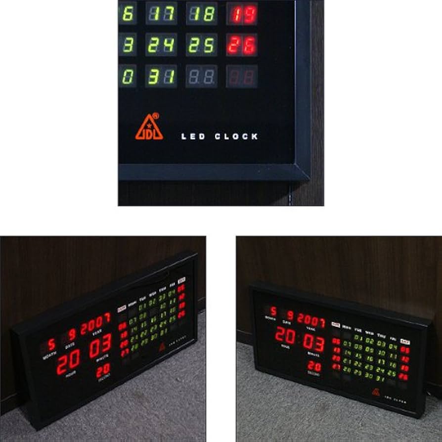 Amazon.co.jp: ☆大型デジタル掛け時計☆年月日時分秒曜日が一目で