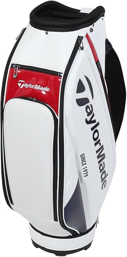 TaylorMade TJ083キャディバッグ ホワイト/ネイビー/レッド TaylorMade