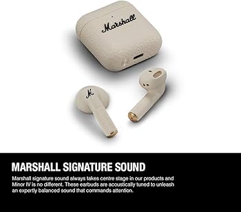 Amazon.co.jp: Marshall 完全ワイヤレスイヤホン Minor IV クリーム
