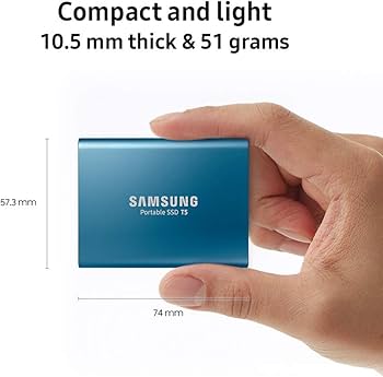 Amazon.com: SAMSUNG T5 Portable SSD 1TB - Up to 540MB/s - USB 3.1
