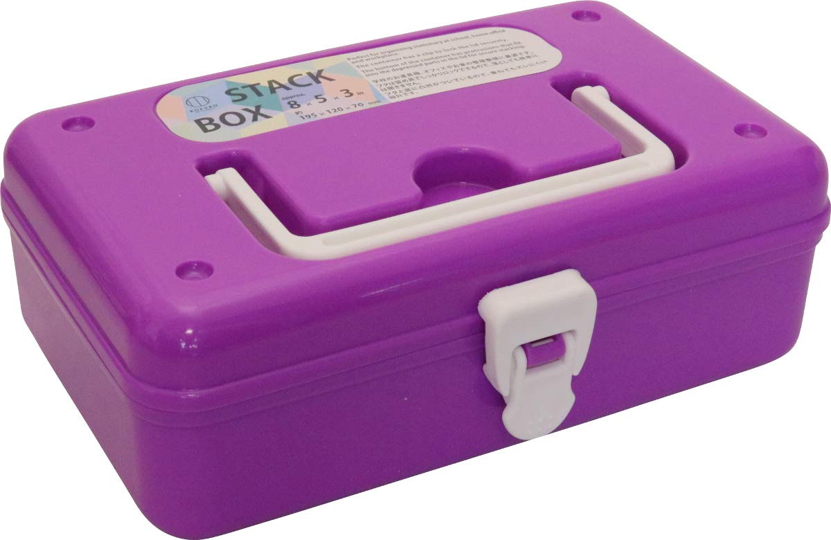 Amazon｜小久保工業所 収納ケース スタックボックス パープル 7×13