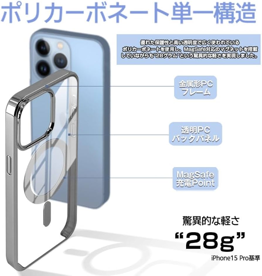 Amazon.co.jp: ZENIX DESIGN TECH iPhone13 用 ケース クリア 透明