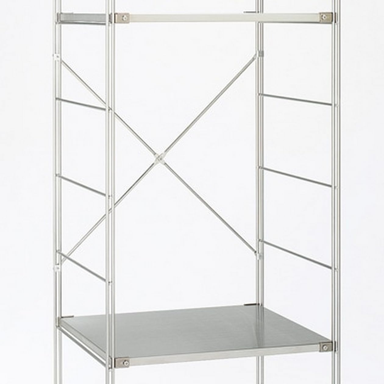 Amazon｜無印良品 ステンレスユニットシェルフ ステンレスクロスバー