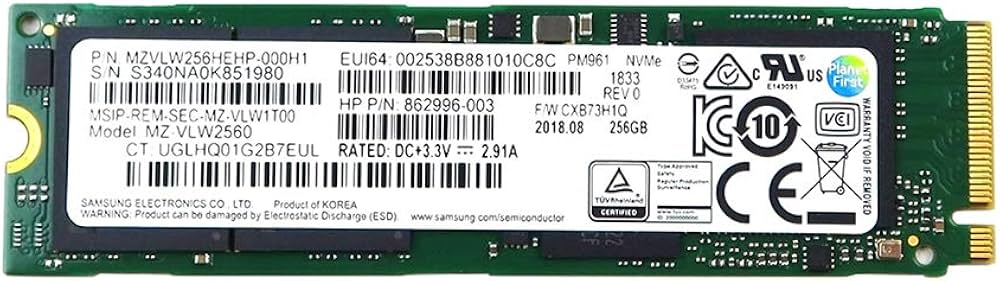 Amazon | MZ-VLW2560 PM961 256GB M.2 2280 PCI-Express 3.0 x4 NVMe