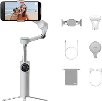 Amazon.com: Insta360 Flow 2 Pro Creator Bundle Grey - Foldable AI