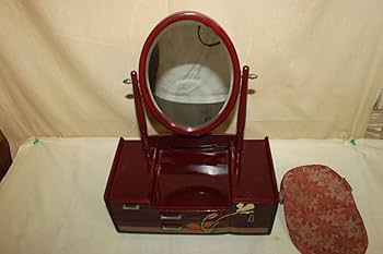 Amazon.co.jp: 昭和レトロ卓上ミニドレッサー一面鏡引出付鏡台