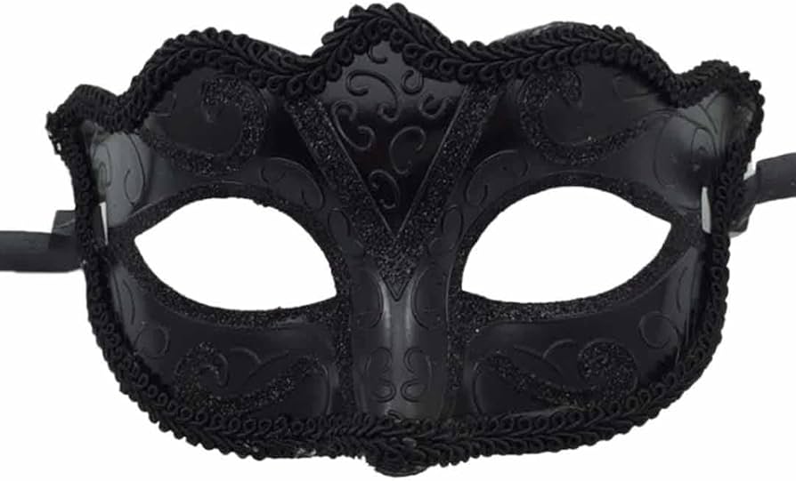 Amazon.co.jp: [AiO JAPAN] マスク ヴェネツィアン ブラック ラメ