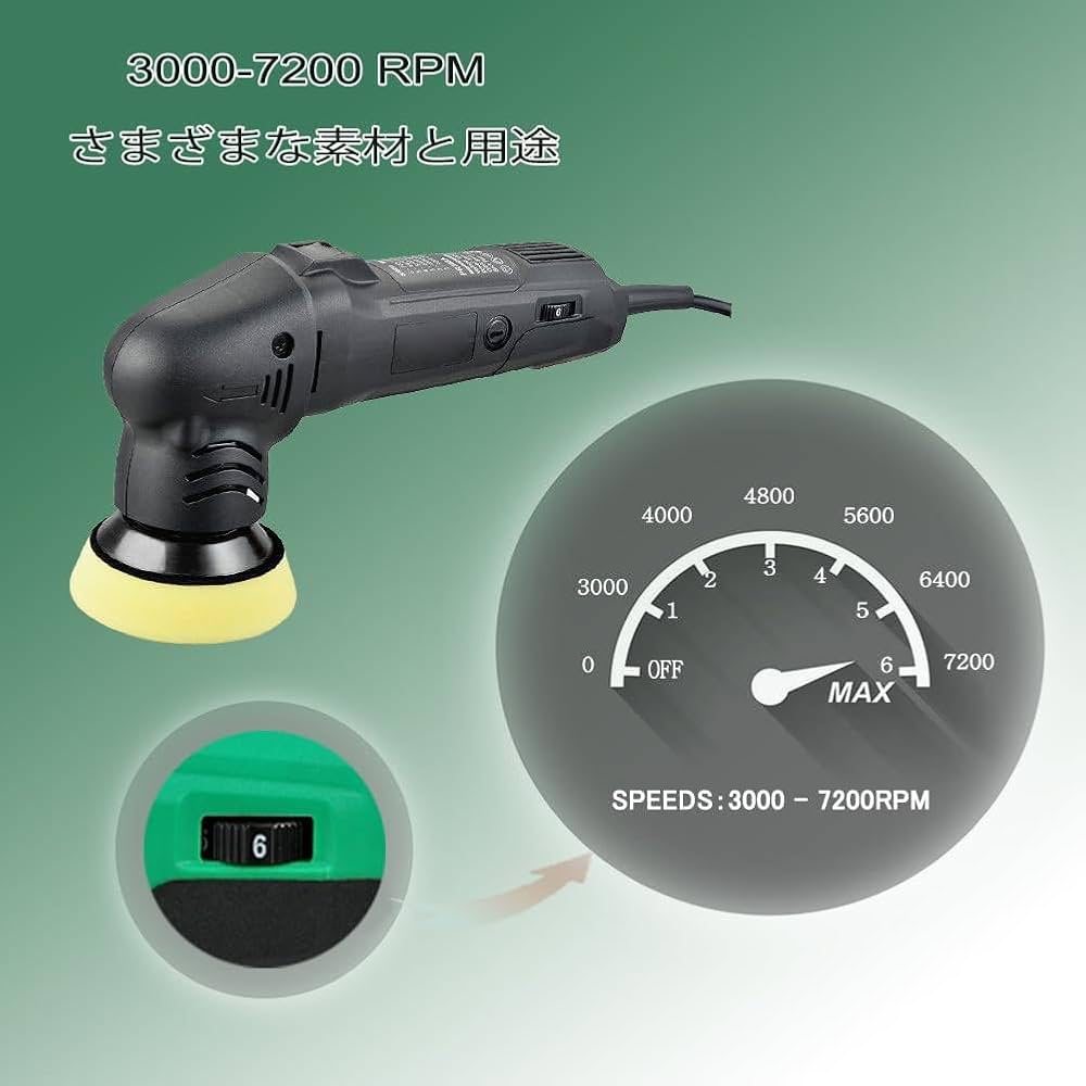 Amazon | ミニポリッシャー,50mm/75mmダブル裏板電動ポリッシャー 車