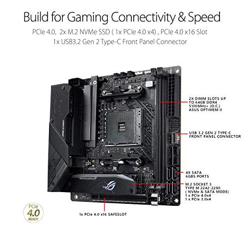 ASUS ROG Strix B550-I Gaming AMD AM4 (3rd Gen Ryzen Mini-ITX SFF