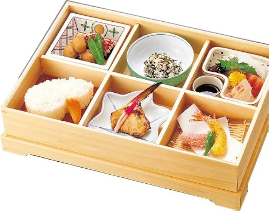 Amazon | 用美 檜・6ツ切松花堂弁当 (大) | 用美 | 弁当箱 通販