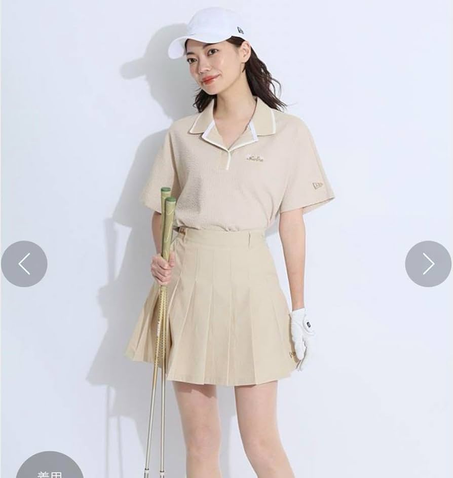 Amazon.co.jp: NEW ERA ニューエラ ゴルフ プリーツスカート ベージュ