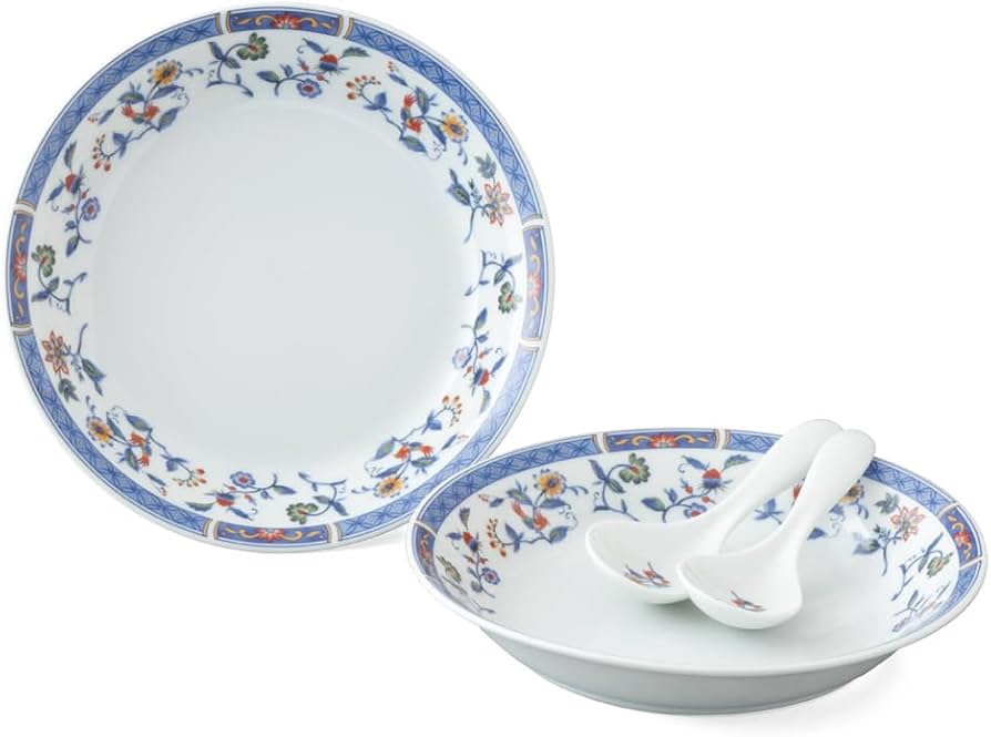 Amazon.co.jp: NARUMI(ナルミ) チャーハン皿 セット 青花 21cm ブルー