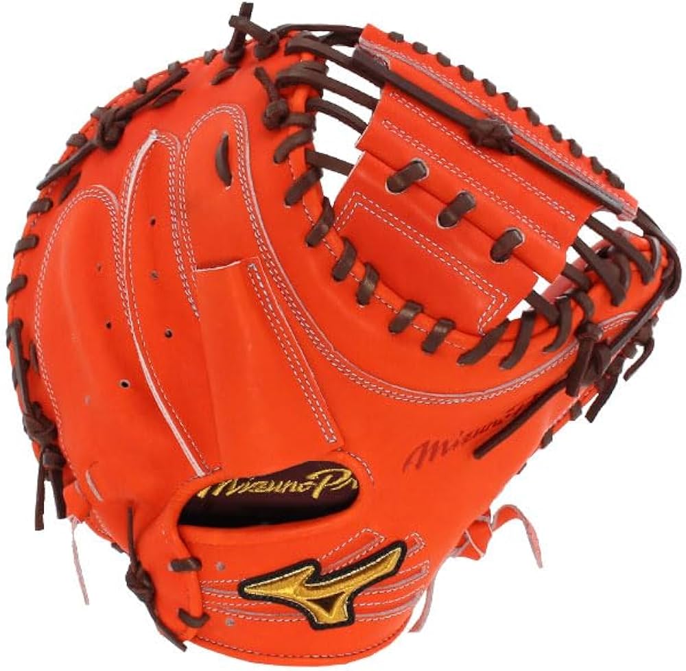 MizunoPro 硬式グローブ(捕手用) レザー製 オレンジ