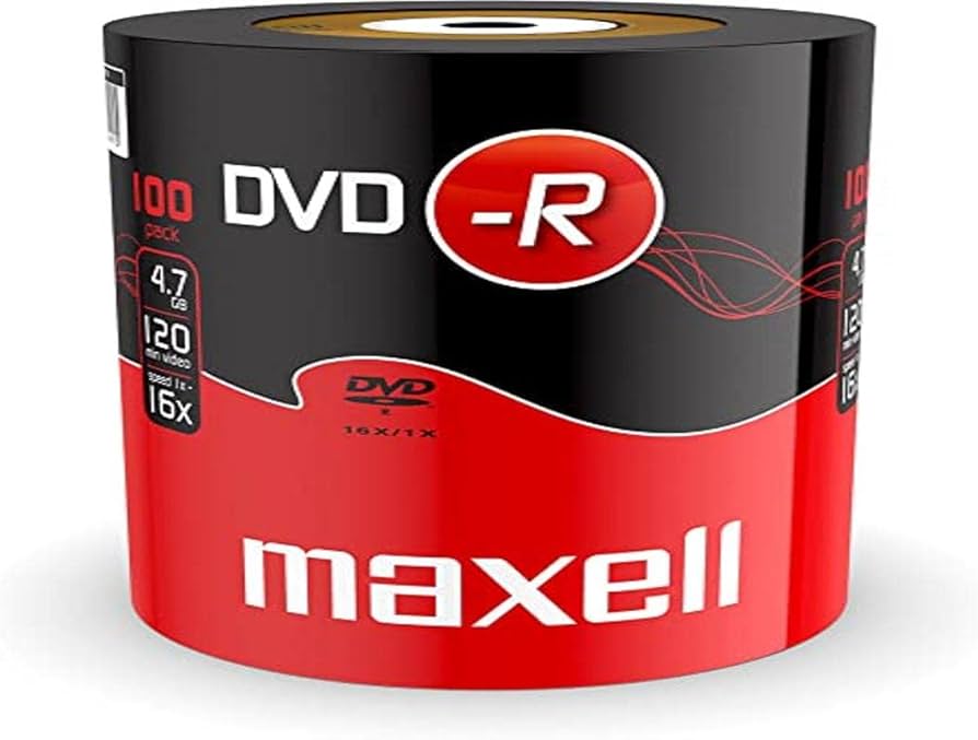Amazon.com: Maxell DVD-R 16x 4.7gb 120min Discs (Pack of 100