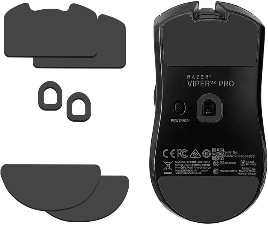 Amazon.co.jp: 2セット入り マウスソール Razer Viper V3 Pro 用