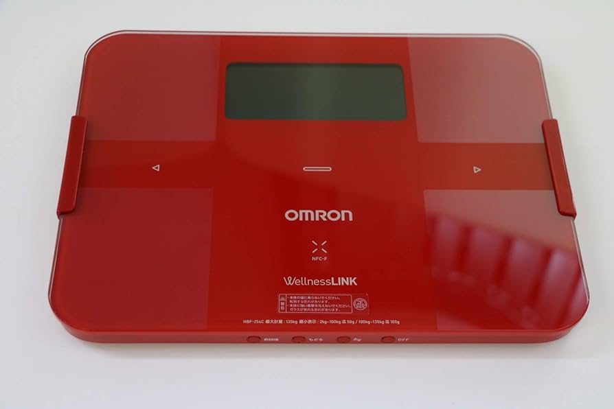Amazon | オムロン 体重体組成計（レッド）OMRON カラダスキャン HBF