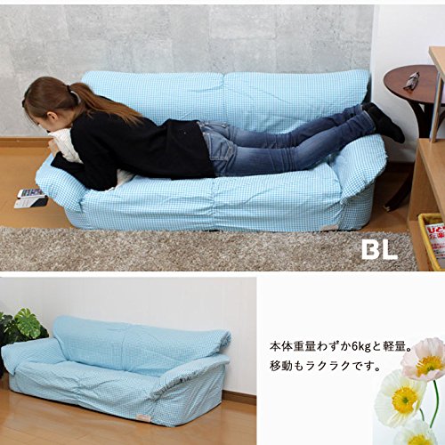 Amazon｜二人掛け ラブソファー イブ ギンガムチェック柄 ソファ