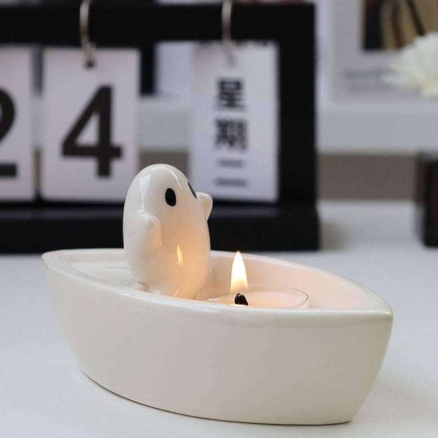 Amazon.co.jp: 猫のキャンドルホルダー、ゴーストキャンドルホルダー