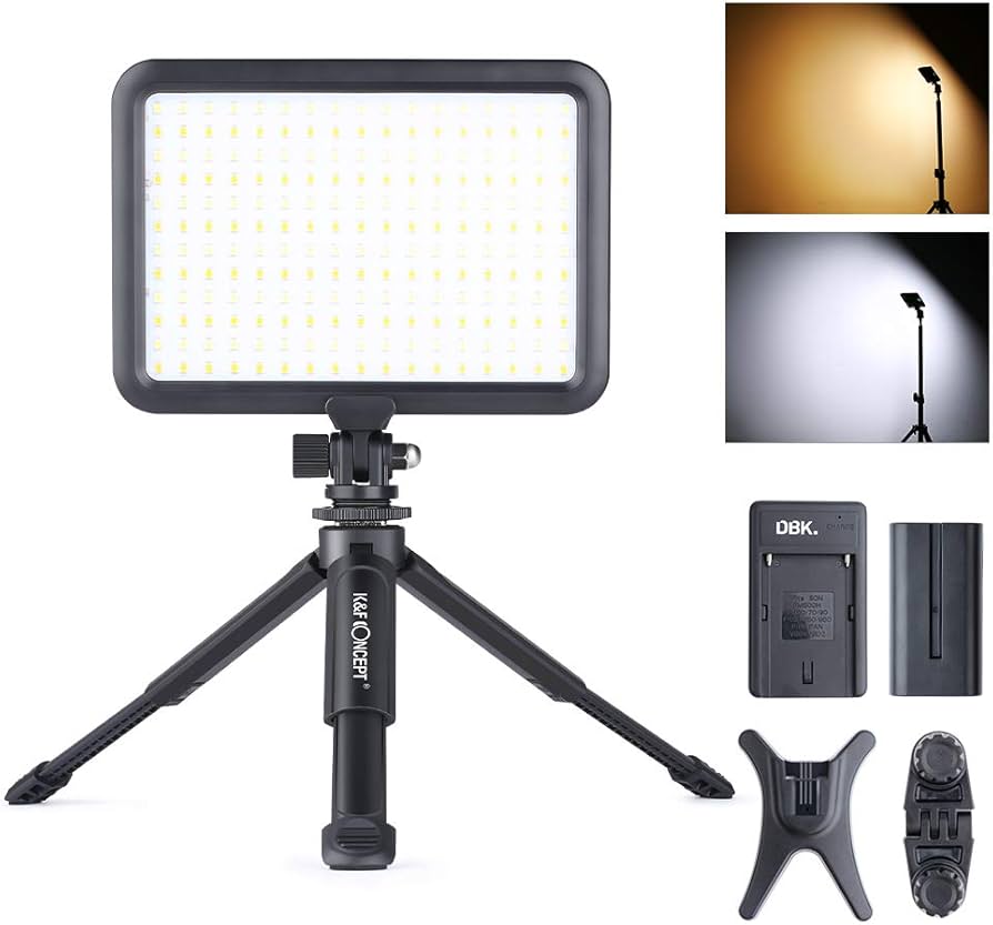 Amazon | K&F Concept ビデオライト 204個 LED 撮影ライト 照明ライト