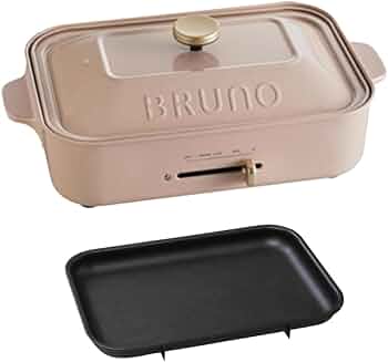 Amazon | BRUNO コンパクトホットプレート 平面プレートのみ ピンク