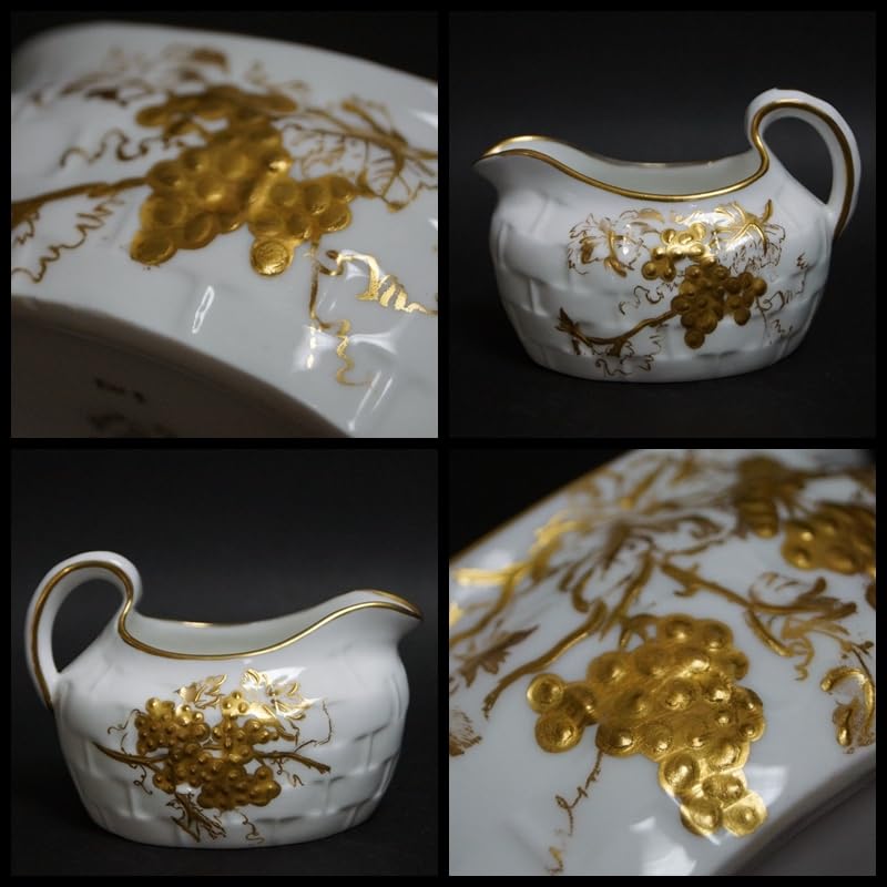 Amazon.co.jp: 閑 Hammersleyハマースレイ金彩盛絵 葡萄文 バスケット