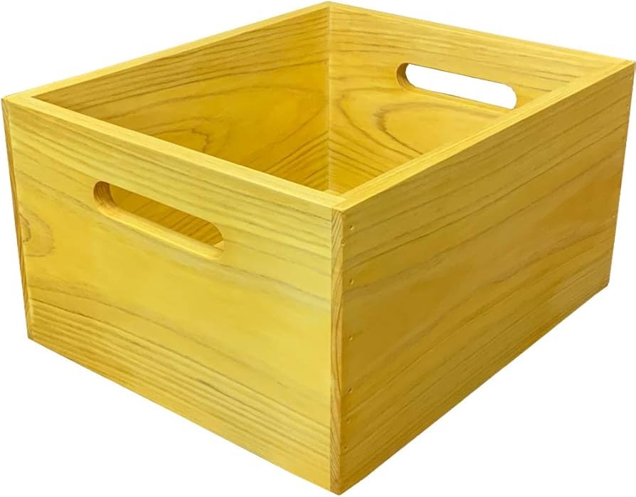 Amazon｜ウッドボックス 収納箱 木箱 カントリー 30×25×16cm