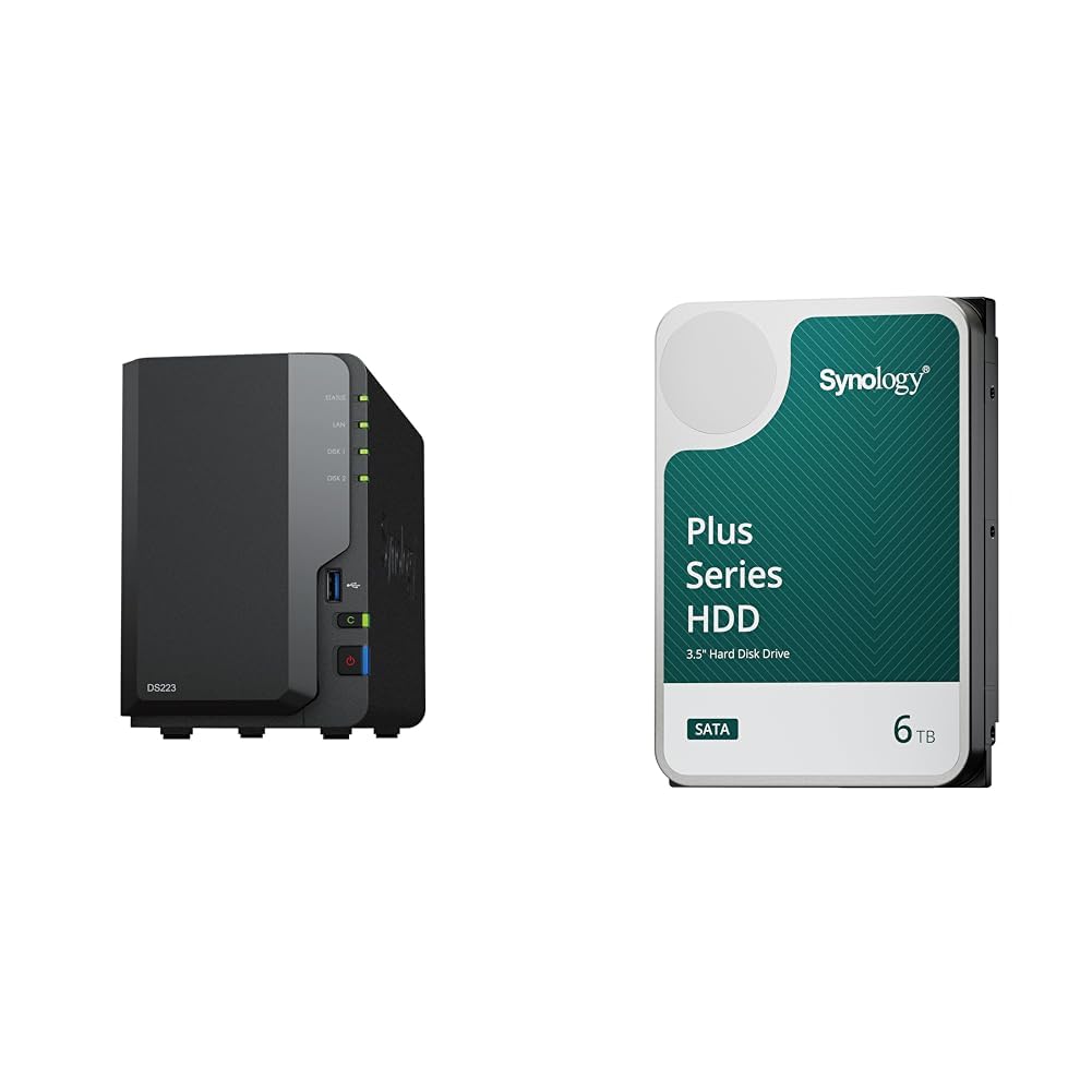 Amazon.co.jp: Synology NAS 2ベイ DiskStation DS223 & Synology HDD