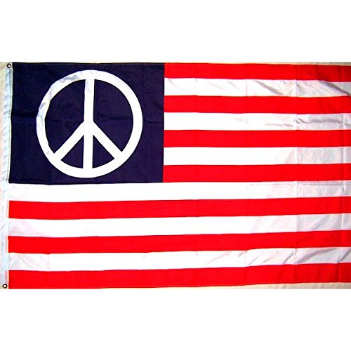 Amazon.co.jp: 国旗 アメリカ 星条旗 ピースマーク 反戦 90cmx150cm