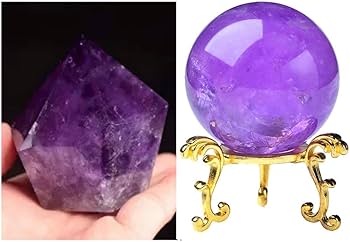 Amazon.co.jp: アメジスト 天然石 水晶球 紫水晶 水晶玉 風水 天然