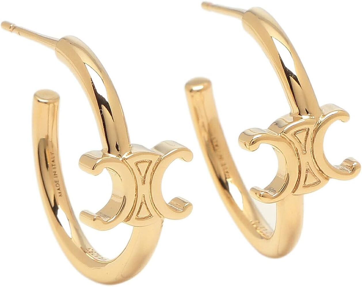 Amazon | [セリーヌ]ピアス トリオンフ アシンメトリックフープ