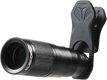 Amazon | エレコム スマホ 望遠レンズ 8倍 8× 外付け 挟むだけ FMC加工