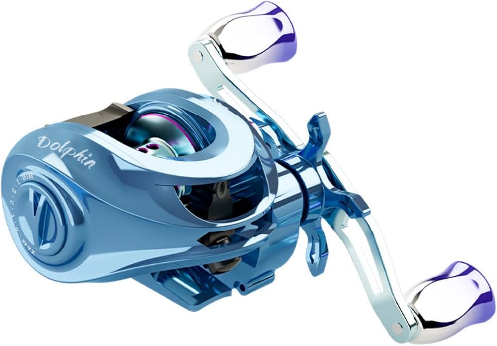 Amazon | ritutou ベイトリール 金属製 ブルー 左・右ハンドル 軽量